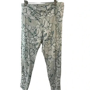 Joy Lab size XL floral leggings in tones of green and white EUC
